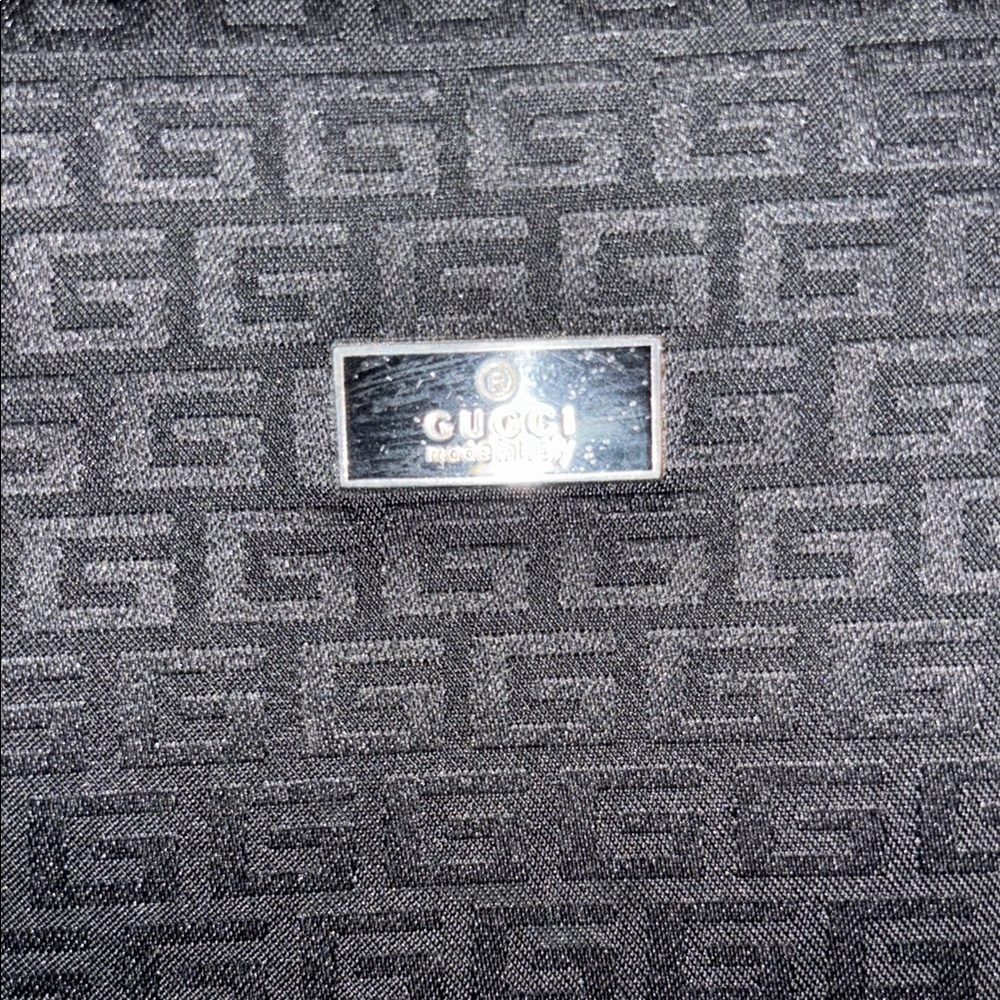 Gucci Charcoal Monogram Clutch